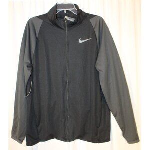 NWT Men's NIKE Epic Knit Training Jacket LARGE Black Gray Full-Zip Pockets NEW